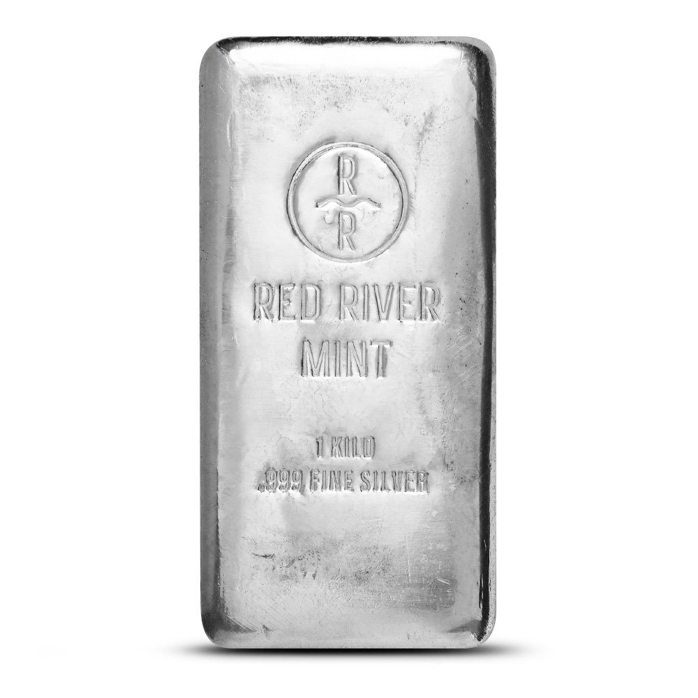 1 Kilo Red River Mint Cast Silver Ba