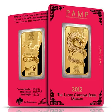 1 oz PAMP Suisse Lunar Dragon Gold
