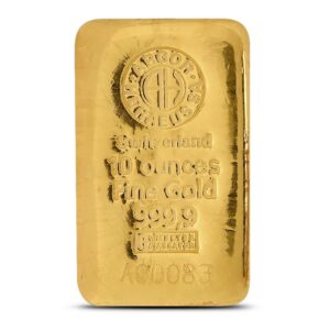 10 oz Argor Heraeus Cast Gold Bar (New)