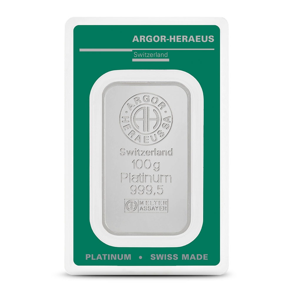 100 Gram Argor Heraeus Platinum Ba