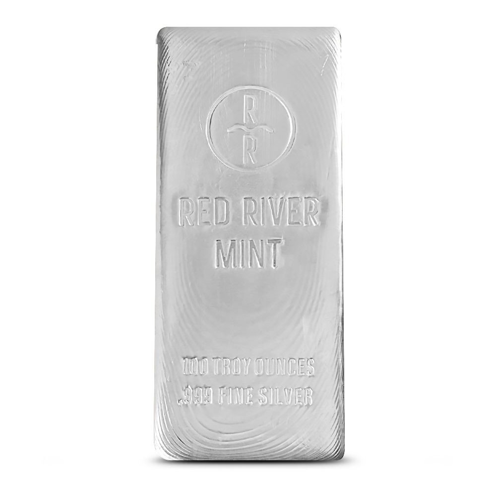 100 oz Red River Mint Cast Silver Ba