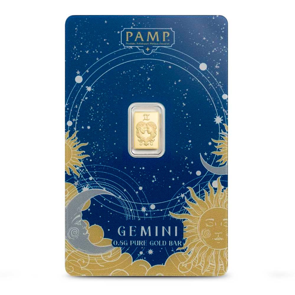 1/2 Gram PAMP Suisse Zodiac Gemini