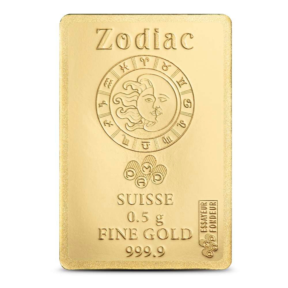 1/2 Gram PAMP Suisse Zodiac Leo Gold Bar (New w/ Assay) - Image 4
