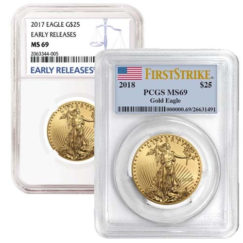 1/2 oz American Gold Eagle Coin MS69