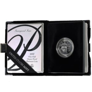 1/2 oz Proof American Platinum Eagle Coin (Random Year, Box + CoA)