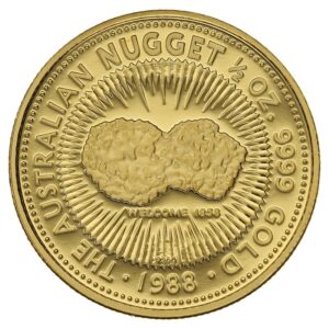 1988 Proof 1/2 oz Australian Kangaroo Gold Nugget Coin