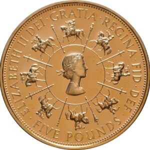 1993 Proof £5 Gold Crown Coin 40th Anniversary of the Coronation Boxed