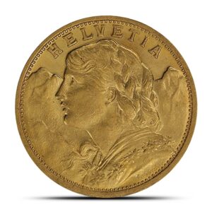 20 Francs Swiss Helvetia Gold Coin (Circulated)