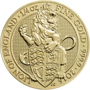 2016 1/4 oz British Gold Queens Beast Lion Coin (BU)