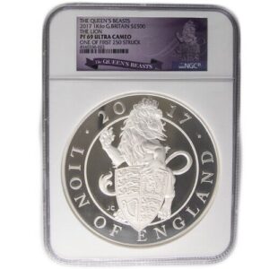 2017 1 Kilo Proof British Silver Queens Beast Lion Coin NGC PF69