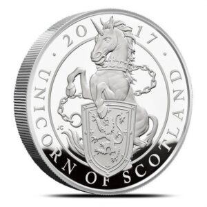 2017 1 Kilo Proof British Silver Queens Beast Unicorn Coin (Box + CoA)