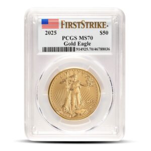 2025 1 oz American Gold Eagle Coin PCGS MS70 FS