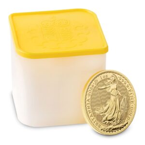 2026 1 oz British Gold Britannia Tube (BU, 10 Coins)
