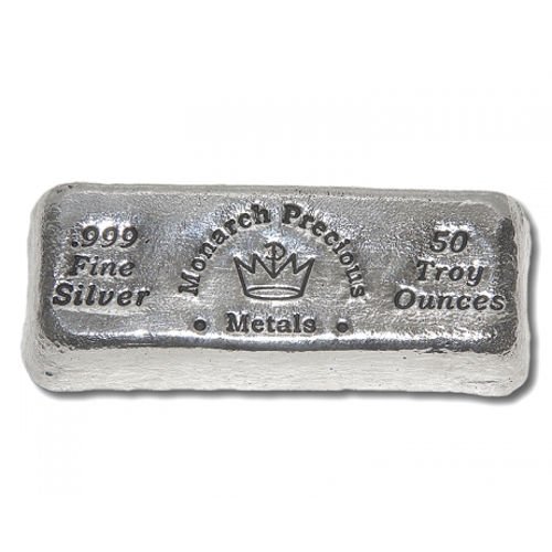 50 oz Monarch Hand Poured Loaf Silver Bar (New) - Image 3