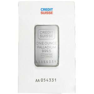 Buy 1 oz Credit Suisse Palladium Bar (New w/ Assay)
