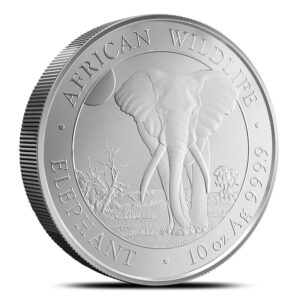 2025 10 oz Somalia Silver Elephant Coin (BU)