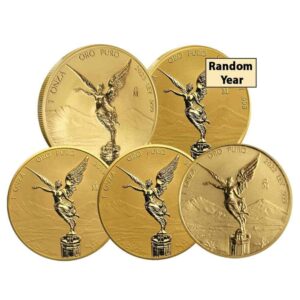 1 oz Reverse Proof Mexican Gold Libertad Coin (Random Year, In Capsule)