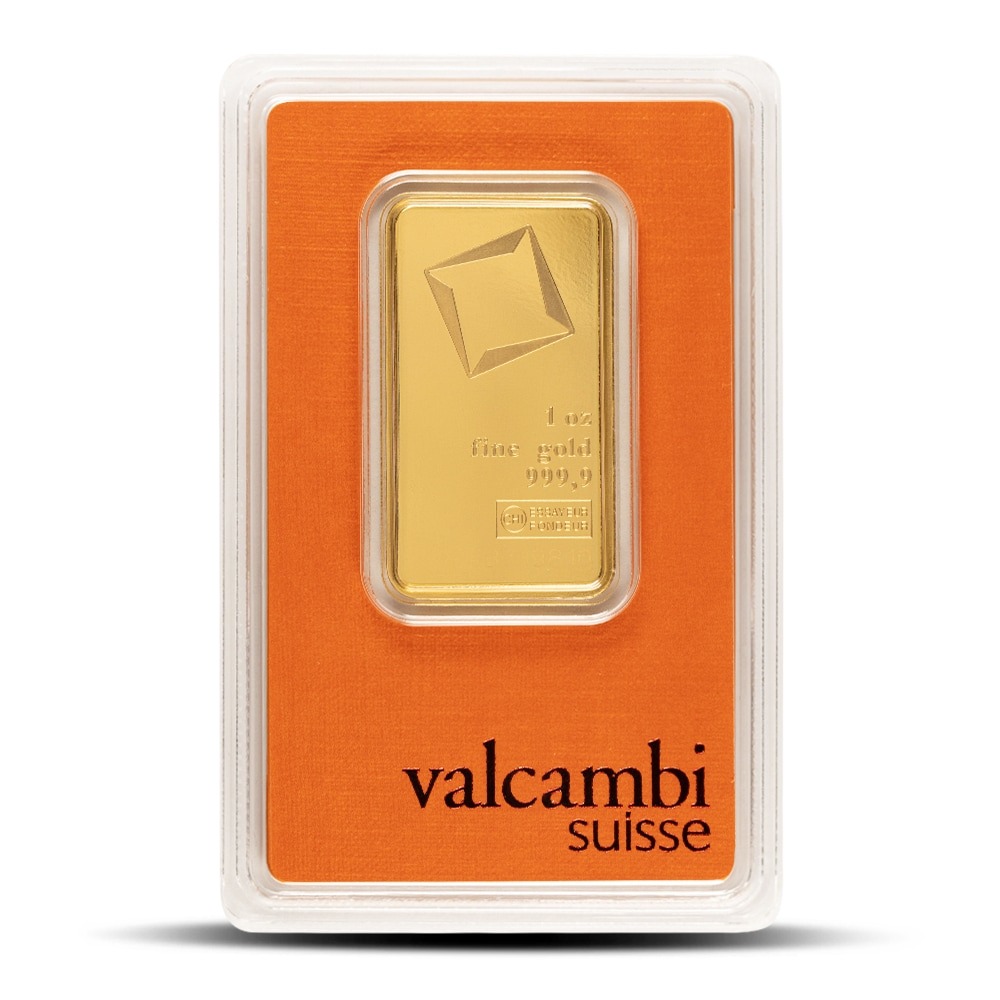 Buy 1 oz Valcambi Gold Bar (New w/ Assay)