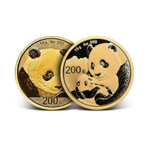 15 Gram Chinese Gold Panda Coin (Random Year, Unsealed)