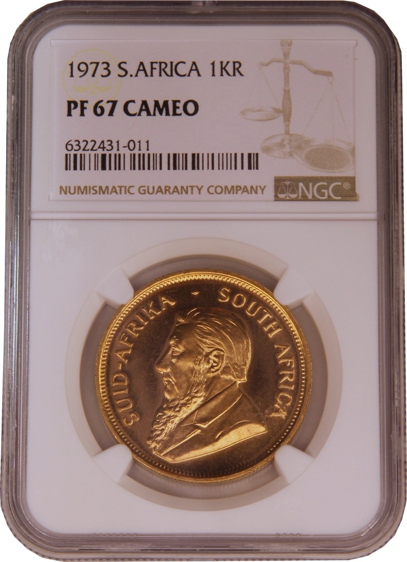 1973 1 oz Proof Krugerrand Gold Coin NGC PF67