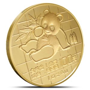 1989 1 oz Chinese Gold Panda Coin (Large Date, Sealed)