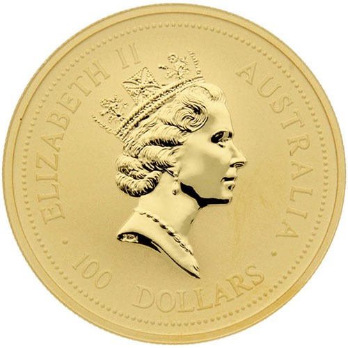 1996 1 oz Australian Gold Lunar Rat Coin (BU) - Image 2