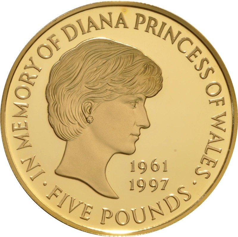 1999 £5 Proof Gold Crown Coin Diana Princess of Wales Memorial Boxed - Image 3