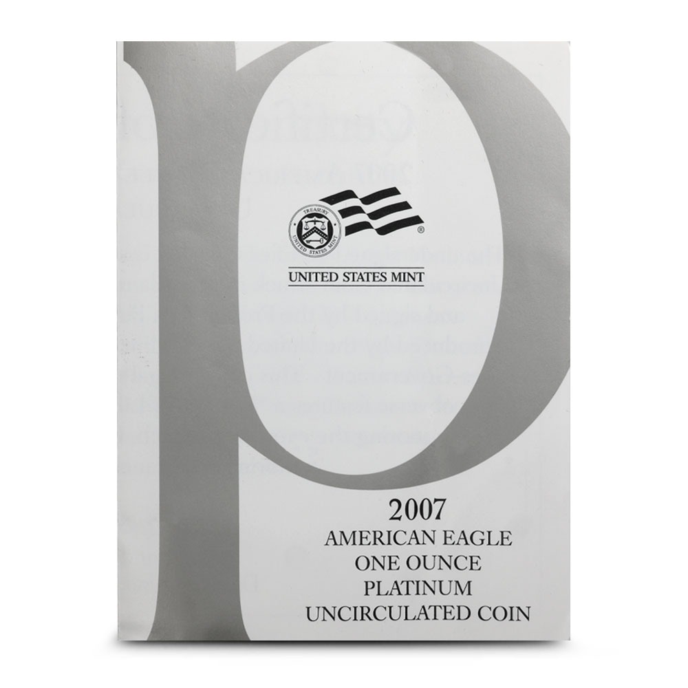 2007-W 1 oz Burnished American Platinum Eagle Coin (Box + CoA) - Image 3