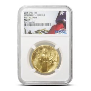 2015-W 1 oz American Liberty High Relief Gold Coin MS69 (Varied Label, PCGS or NGC)