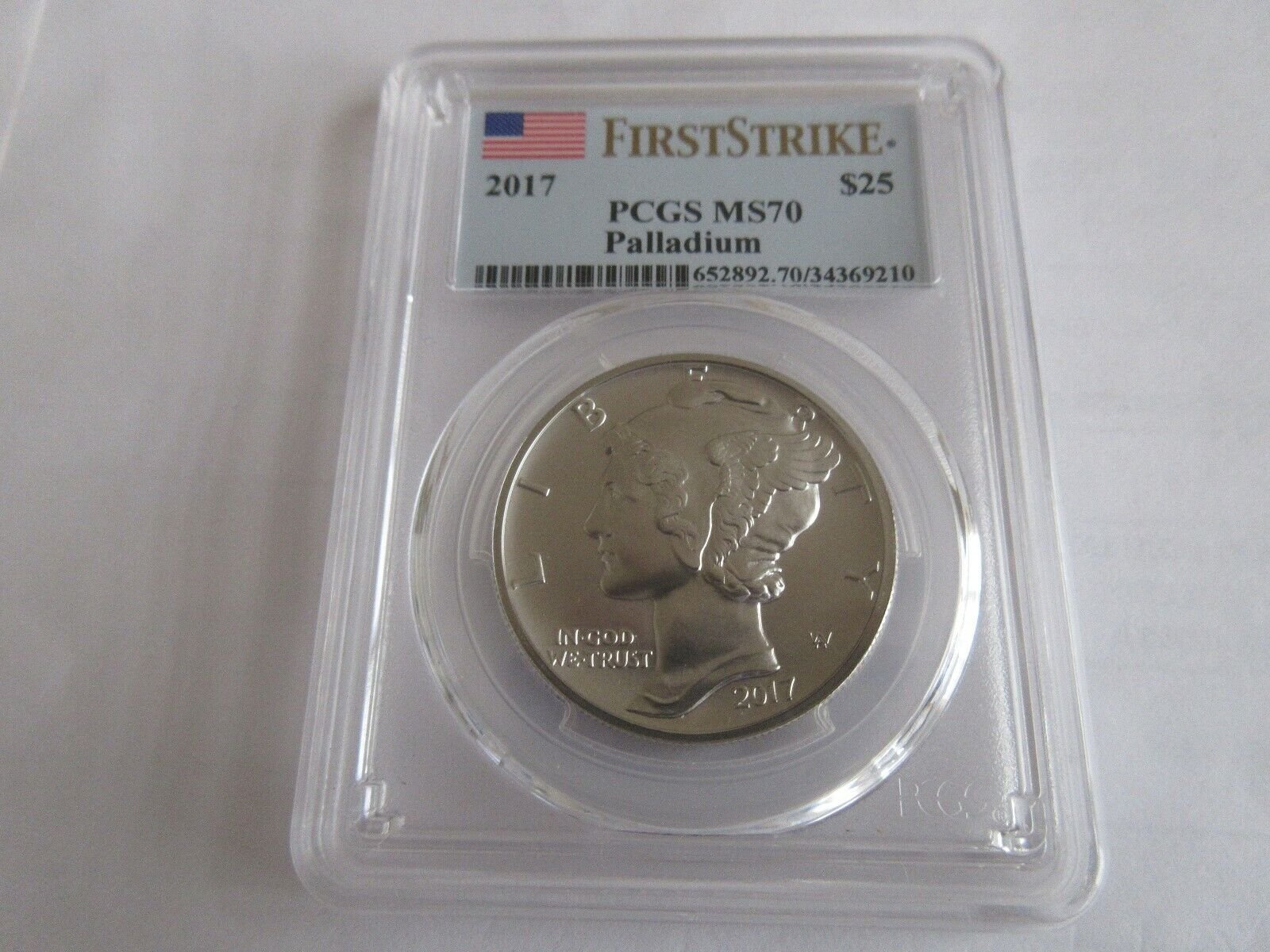 2017 1 oz American Palladium Eagle Coin PCGS MS70 (First Day of Issue)