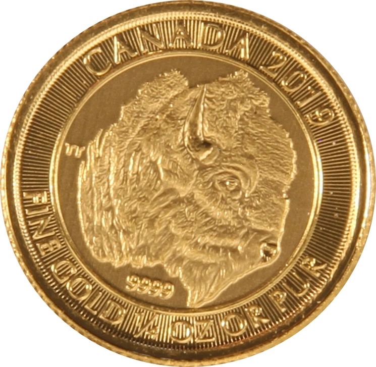 2019 1/4 oz Canadian Buffalo Gold Coin