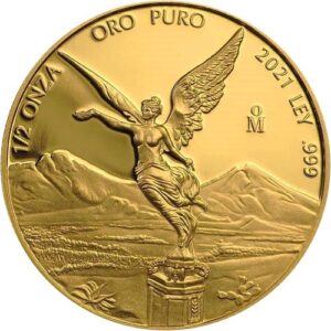 2021 1/2 oz Proof Mexican Gold Libertad Coin (In Capsule)