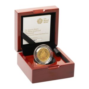 2021 Proof 1/4 oz White Greyhound of Richmond Gold Coin Queen’s Beasts Boxed