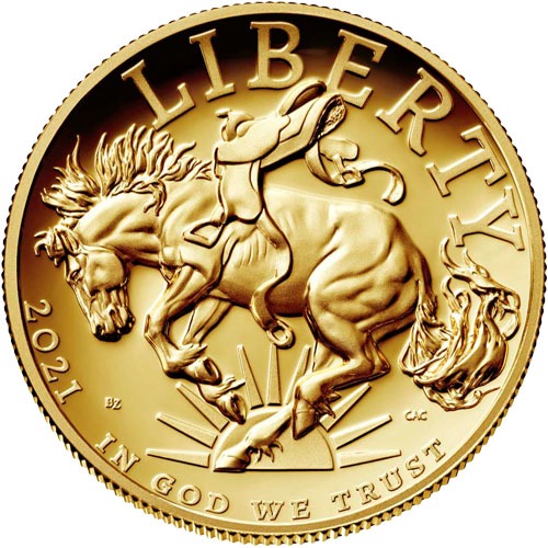 2021-W 1 oz American Gold Liberty High Relief Coin (Box + CoA) - Image 3
