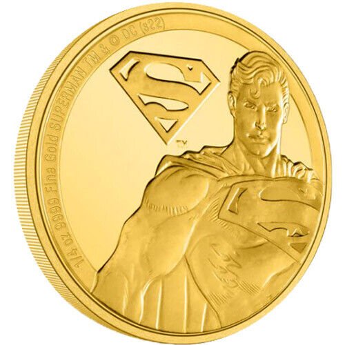 2022 1 oz Proof Niue Gold Classic Superhero Superman Coin - Image 2