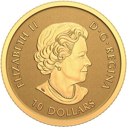2022 1/4 oz Canadian Gold Moose Reverse Proof Coin - Image 2