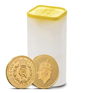2023 1/4 oz British Gold Coronation of the King Tube (25 Coins, BU)