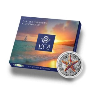 2024 1 oz Colorized EC8 Silver Montserrat Starfish Coin (BU)