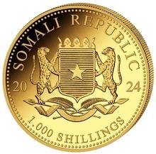 2024 1 oz African Wildlife Elephant Gold Coin