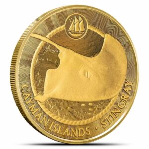 2025 1 oz Cayman Islands Gold Sea Life Stingray Coin (Proof-Like)