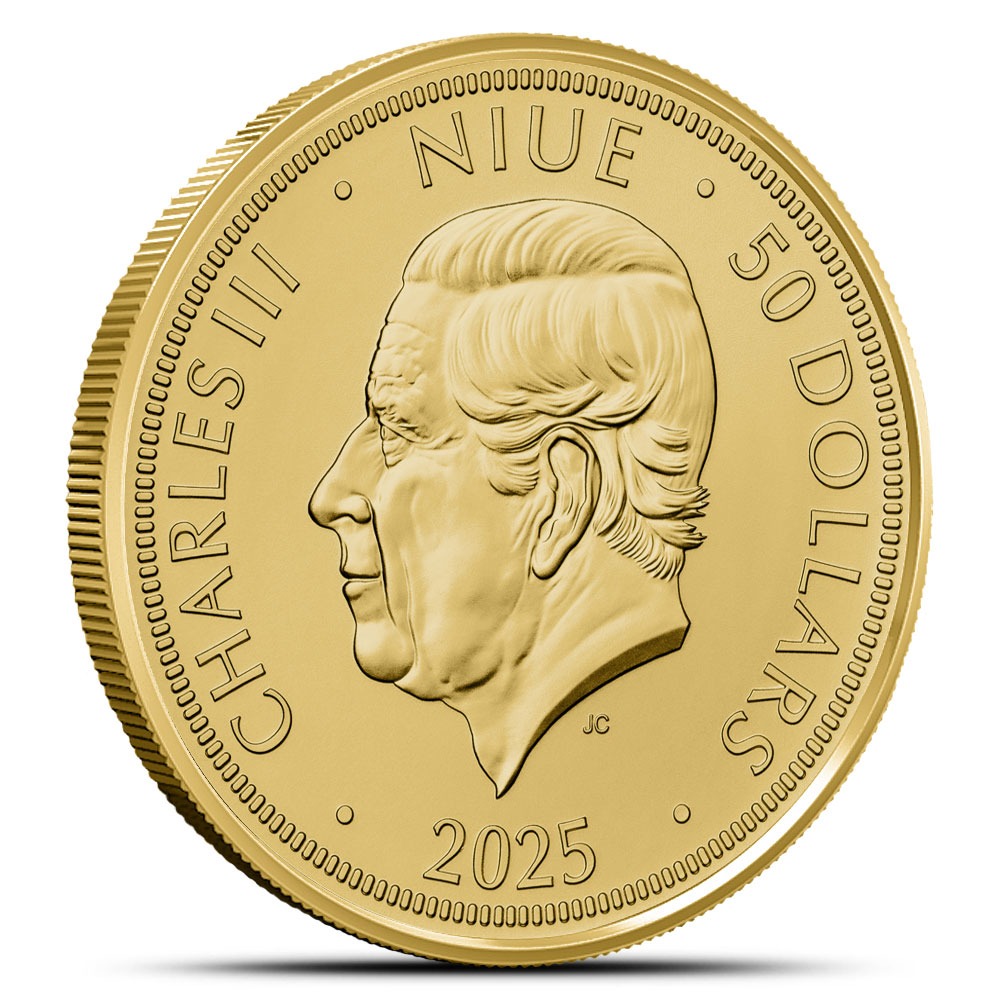 2025 1 oz Niue Czech Lion Gold Coin (BU) - Image 2