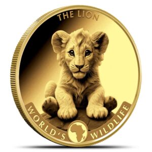 2025 1/2 Gram Proof Congo World’s Wildlife Gold The Lion Coin
