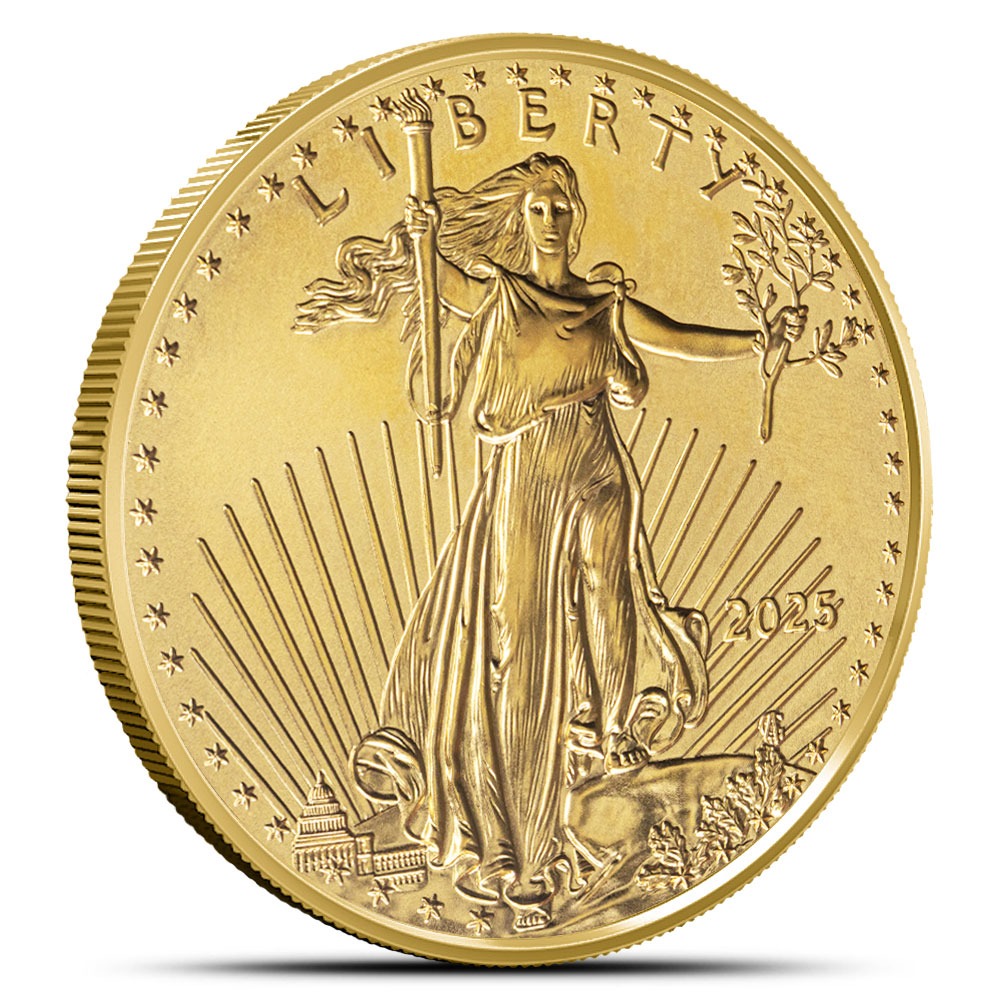 2025 1/2 oz American Gold Eagle Tube (40 Coins, BU) - Image 2