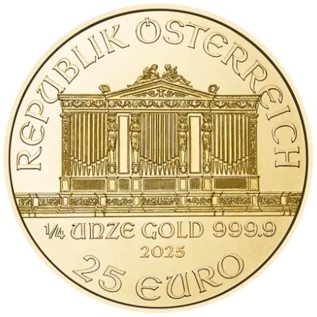 2025 1/4 oz Austrian Gold Philharmonic Coin - Image 2