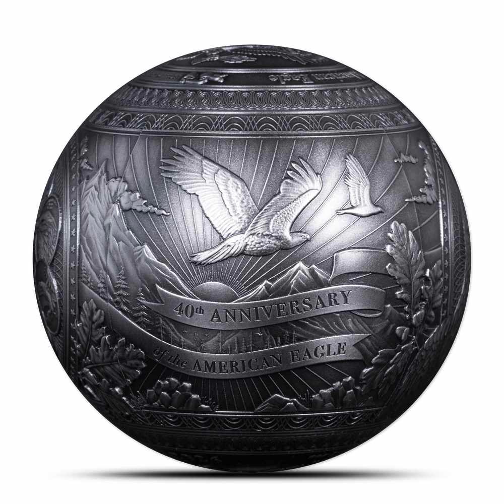 2026 1 Kilo Barbados 40th Anniversary American Eagle Spherical Silver Coin (Box + CoA) - Image 4