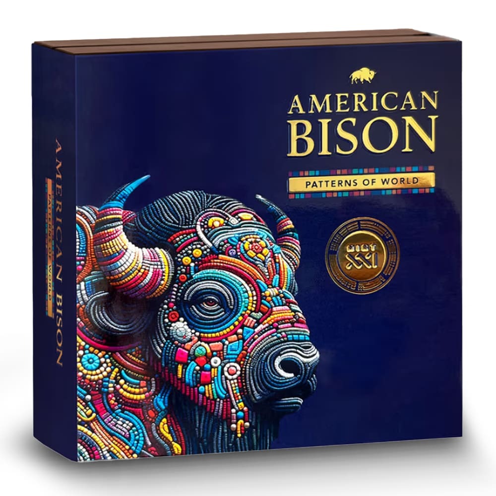 2025 2 oz Colorized Antique Cameroon Silver American Bison Coin (Box + CoA) - Image 4